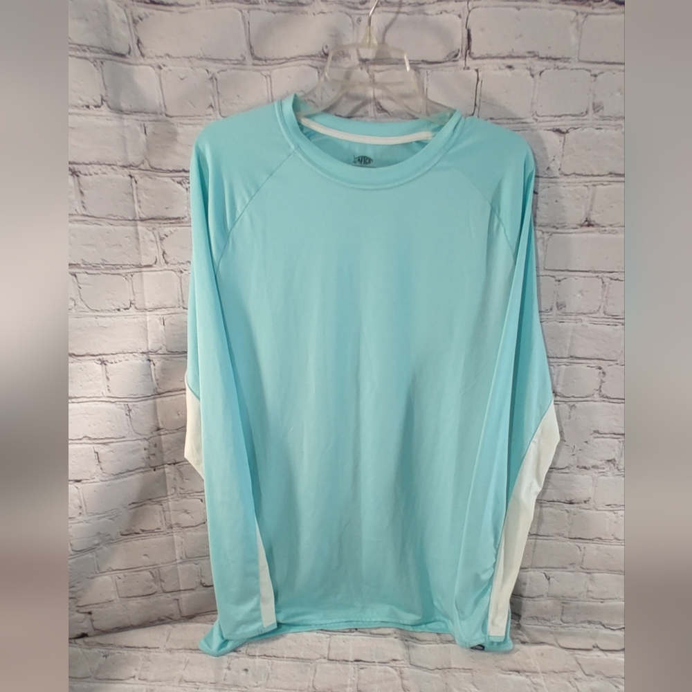 AFTCO XL Longsleeve UPF AF TECH Fishing Colorblock Rashguard